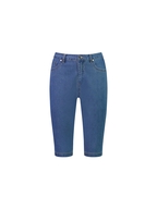 Vassalli Slim Leg Contrast Stitch Denim Short
