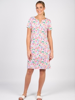 Vassalli Fitted Dress with Short Sleeves-style-MCRAES