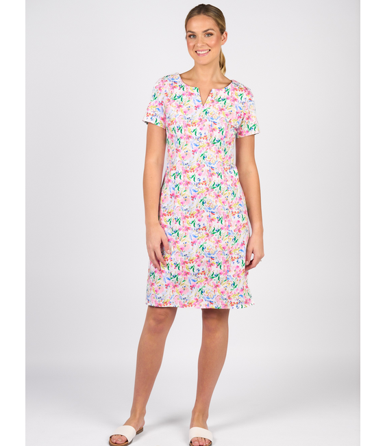 Vassalli Fitted Dress with Short Sleeves