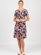 Vassalli Fitted Dress with Short Sleeves