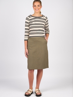 Vassalli Flat Front Pull On Skirt-style-MCRAES