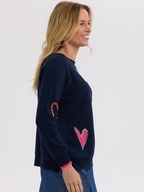 Zaket & Plover Intarsia Hearts Jumper