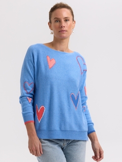 Zaket & Plover Intarsia Hearts Jumper-style-MCRAES