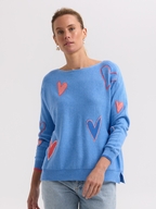 Zaket & Plover Intarsia Hearts Jumper