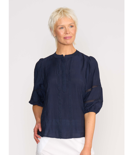 Oh Three Check and Lace Blouse