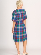 Memo Balloon Sleeve Check Dress