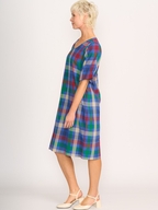 Memo Balloon Sleeve Check Dress
