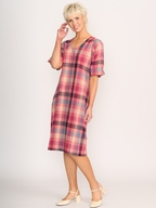 Memo Balloon Sleeve Check Dress