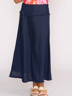 Foil Linen Fringe Benefits Skirt-style-MCRAES
