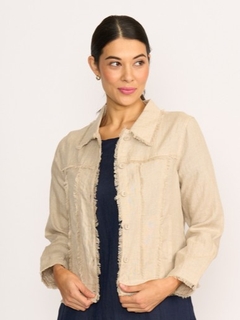 Foil Linen On The Fringes Jacket-style-MCRAES