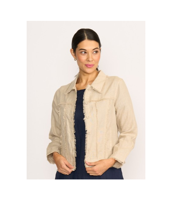 Foil Linen On The Fringes Jacket