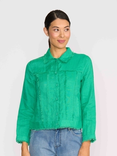 Foil Linen On The Fringes Jacket-style-MCRAES