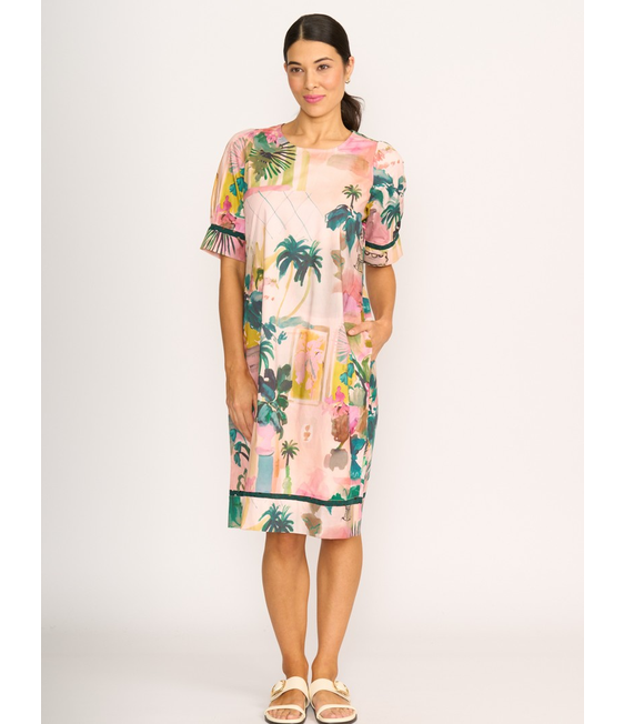 Foil Wave Along Dress