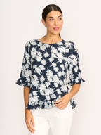 Foil Scoop Hem Top