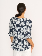 Foil Scoop Hem Top