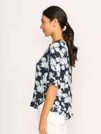 Foil Scoop Hem Top