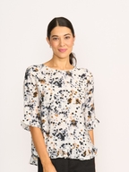 Foil Scoop Hem Top