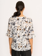 Foil Scoop Hem Top