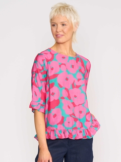 Foil Scoop Hem Top-style-MCRAES