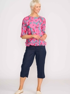 Foil Scoop Hem Top