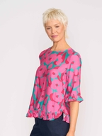 Foil Scoop Hem Top