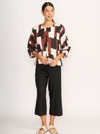 Foil Linen Plot Twist Top