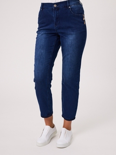 Classified Knit Denim 7/8 Jean with Brooch Detail-style-MCRAES