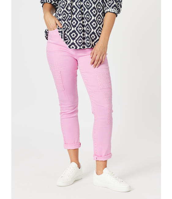 Threadz The Embroidered  Patch Jean 