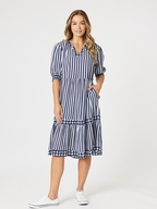 Threadz Harelequin Stripe Tie  Dress