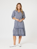Threadz Harelequin Stripe Tie  Dress