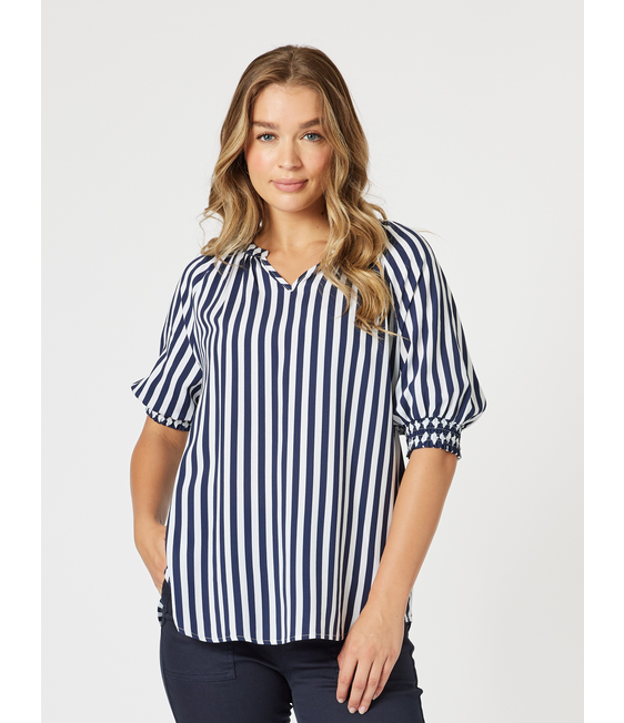 Threadz Harlequin Stripe Top