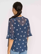 Memo Chiffon Romantic Sleeve Shirt