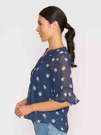 Memo Chiffon Romantic Sleeve Shirt