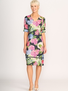 Foil Linen Trim Time Dress-style-MCRAES