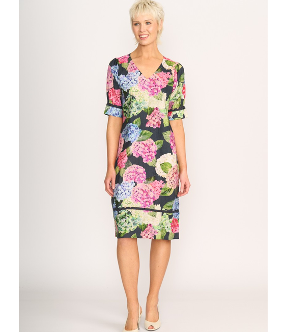 Foil Linen Trim Time Dress