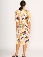 Foil Linen Trim Time Dress
