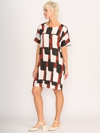 Preen Linen Contrast Facing Shift Dress