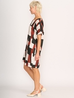Preen Linen Contrast Facing Shift Dress