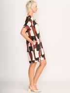 Preen Linen Contrast Facing Shift Dress