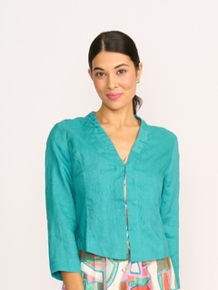 Foil Linen Gather Together Jacket-style-MCRAES