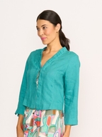 Foil Linen Gather Together Jacket