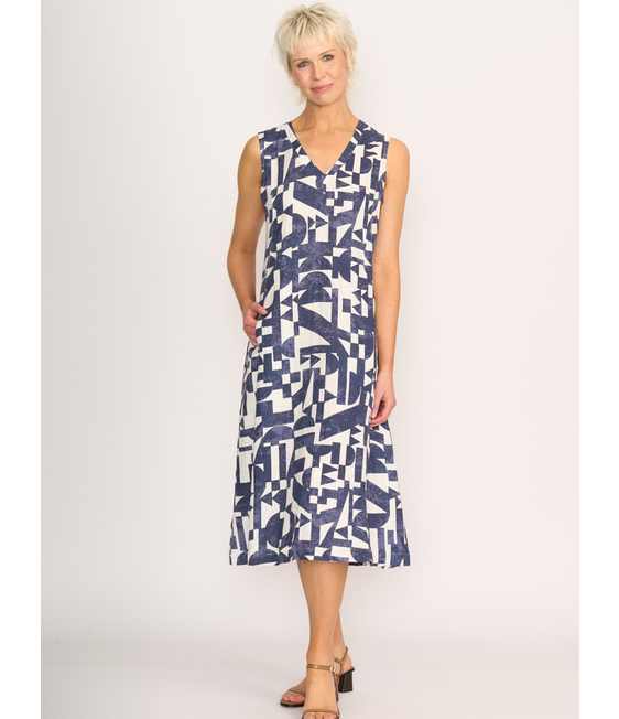 Foil Linen Generosity Dress