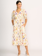 Foil Linen Empire-ly Yours Dress