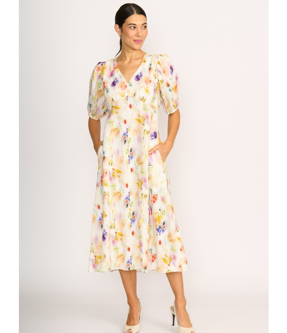 Foil Linen Empire-ly Yours Dress