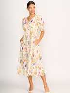 Foil Linen Empire-ly Yours Dress