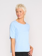 Esplanade Wide Neck Elbow Sleeve Tee