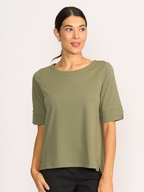 Esplanade Wide Neck Elbow Sleeve Tee