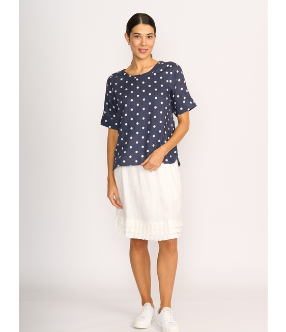 Foil Linen Pleat Dreams Skirt