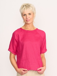 Preen Linen Ric Rac Scoop Top-style-MCRAES