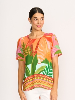 Foil Pleat Back & Contrast Top-style-MCRAES
